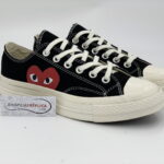 Giày Converse CDG đen cổ thấp replica