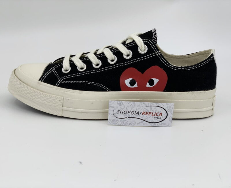 Giày Converse CDG đen cổ thấp replica