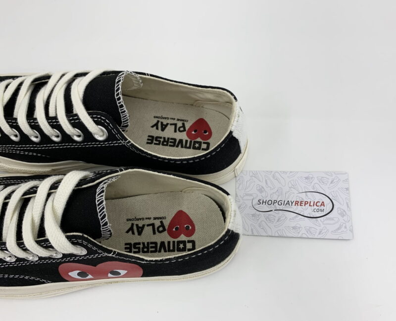 Giày Converse CDG đen cổ thấp replica