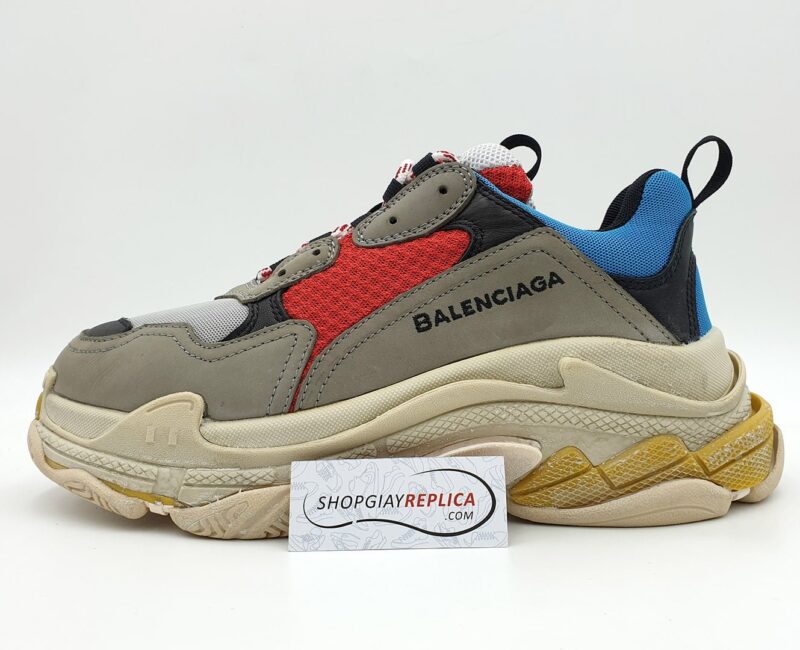 Giày Balenciaga Triple S xanh đỏ replica 1:1