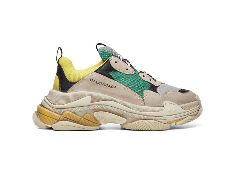 Giày Balenciaga Triple S xanh vàng