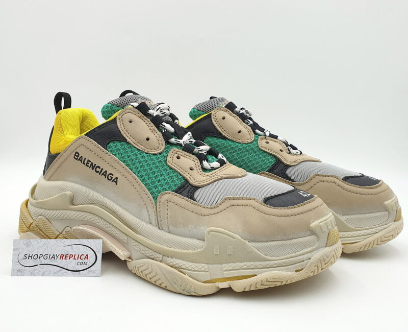 giay balenciaga triple s xanh vang replica 1:1
