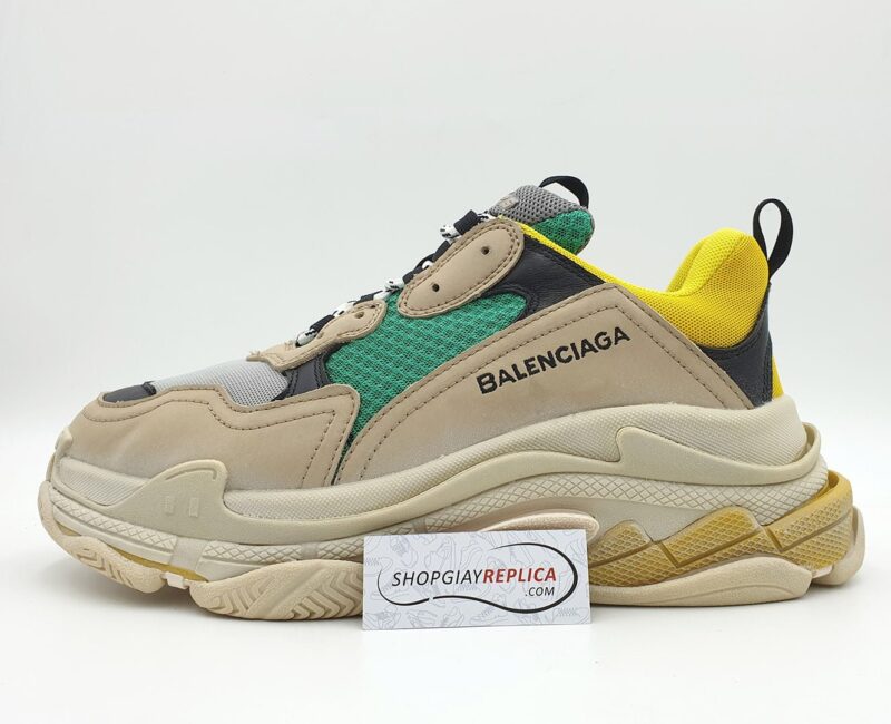 giay balenciaga triple s xanh vang replica 1:1
