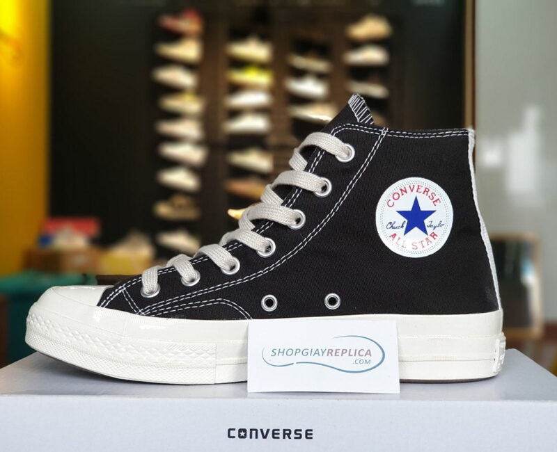 giày converse cdg den co cao replica