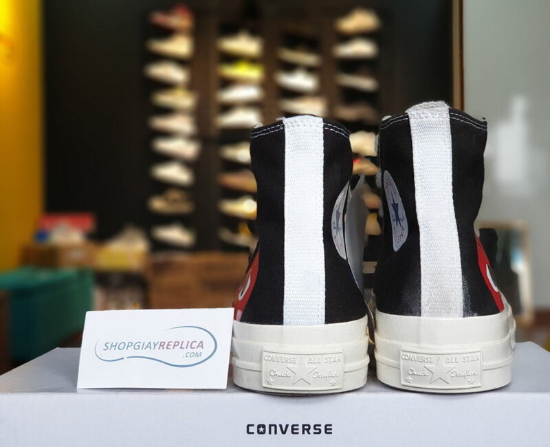 giày converse cdg den co cao replica