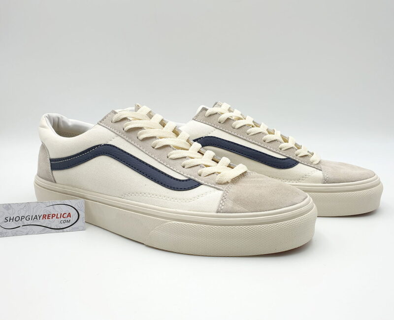 giày vans old skool trang soc xanh replica