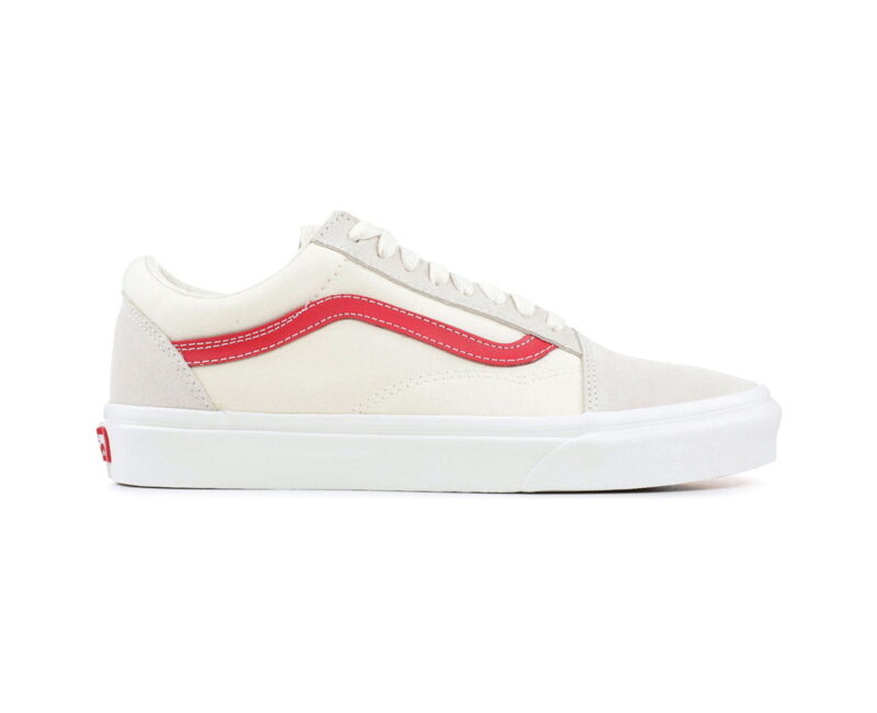 Vans Old Skool trắng sọc đỏ