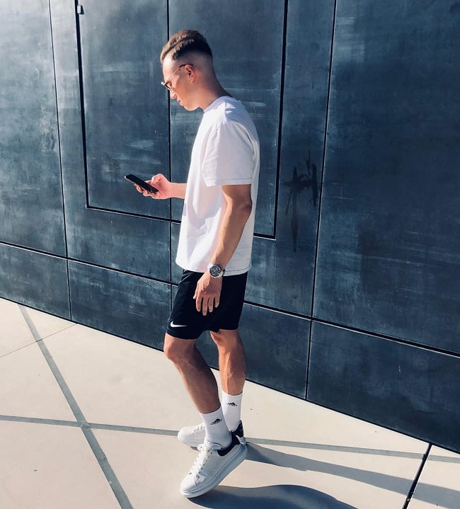 phối đồ outfit giày mcqueen nam quần short