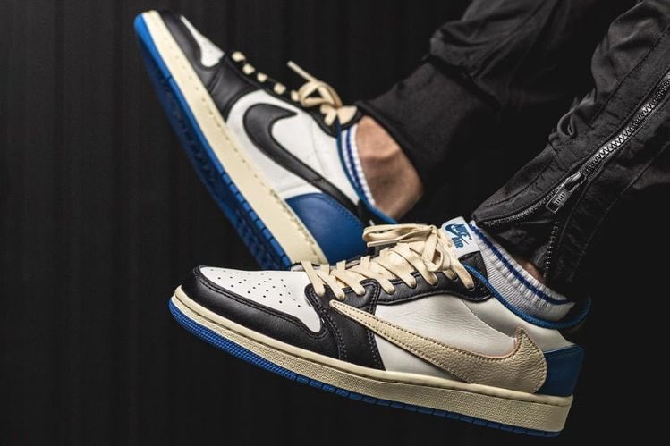 phối đồ air jordan 1 low travis scott fragment jogger nam