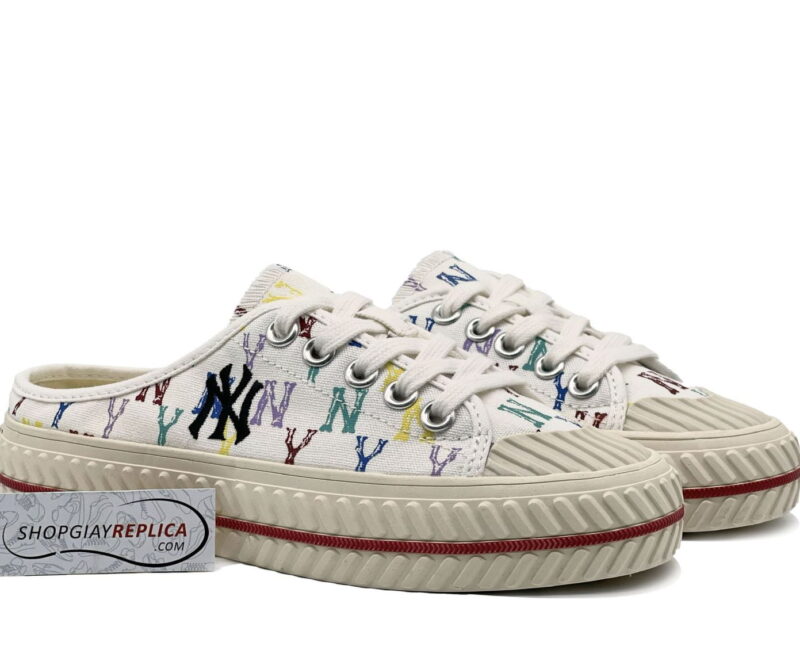 giày sục mlb mule monogram Ny white Replica 11