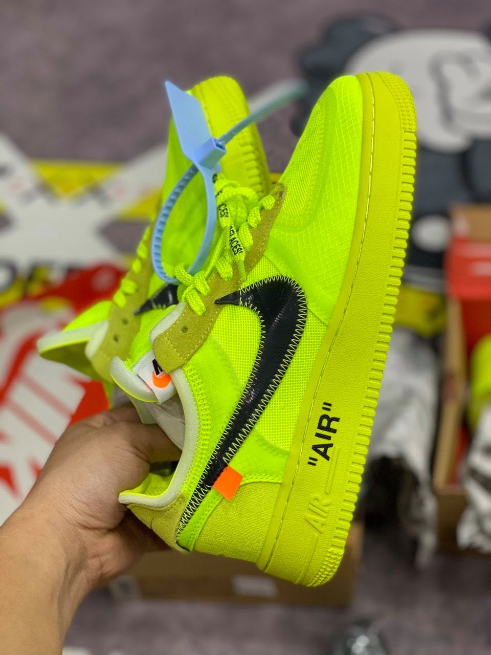 Giày Nike Air Force 1 Low Off White Volt rep 11