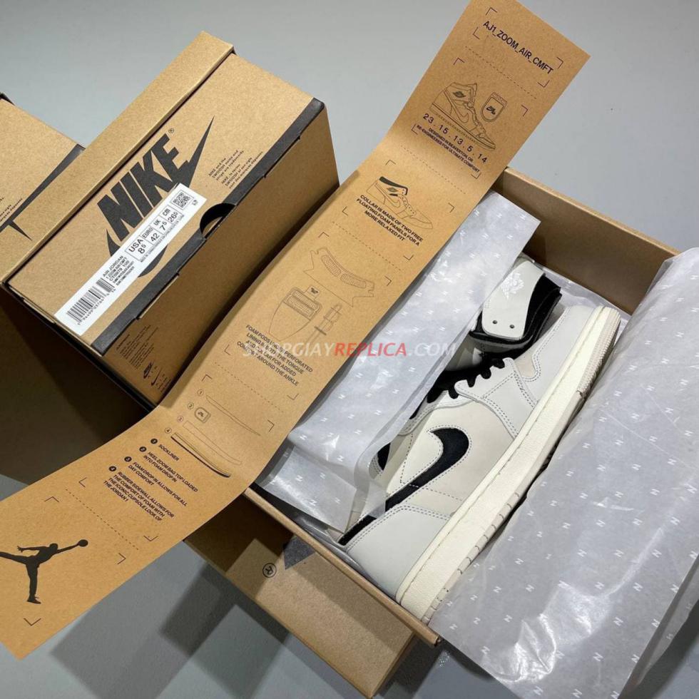Giày Nike Air Jordan 1 Zoom Air Summit White Black rep 1:1