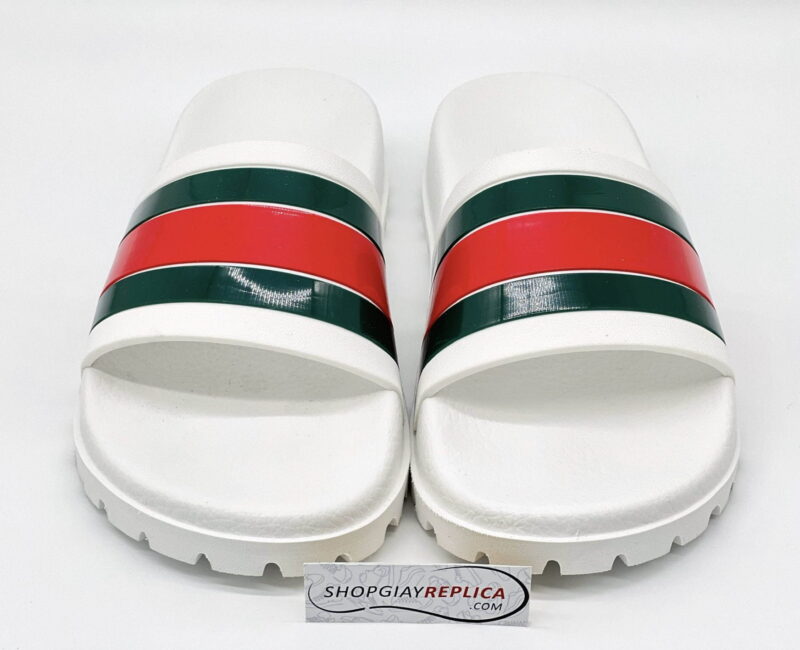Dép Gucci Web Slide Sandal White Like Auth
