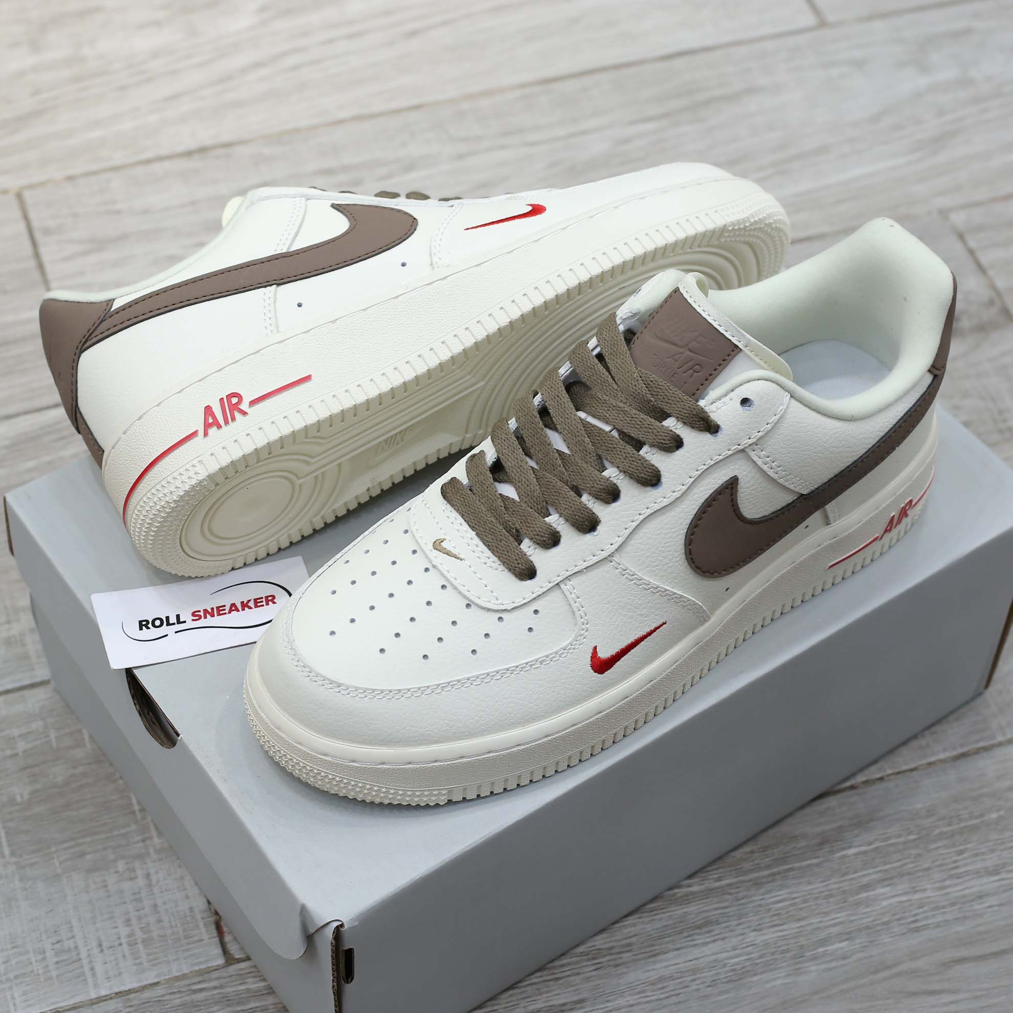 Giày Nike Air Force af1 Low White Brown