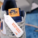 Giày Nike Air Force 1 Cool Grey Xám Gót Cam rep 1:1