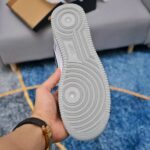 Giày Nike Air Force 1 Cool Grey Xám Gót Cam rep 1:1
