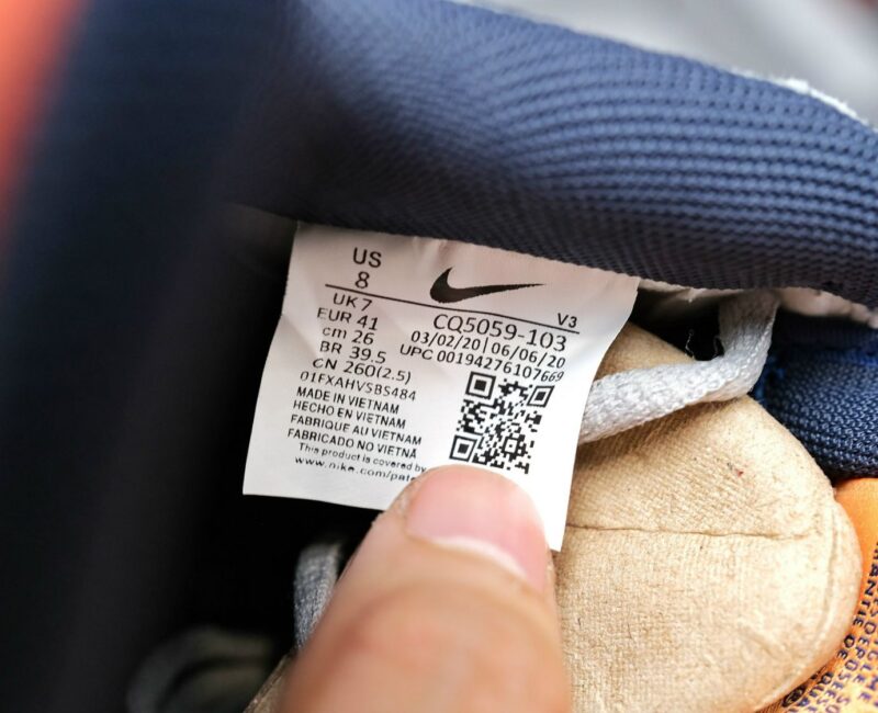 Giày Nike Air Force 1 Cool Grey Xám Gót Cam rep 1:1