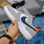 Giày Nike Air Force 1 Cool Grey Xám Gót Cam rep 1:1