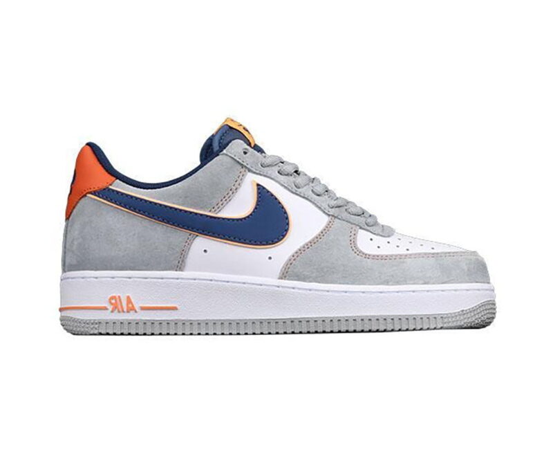 giày nike air force 1 xám gót cam