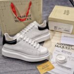 Giày Alexander McQueen gót Da trơn Đen Siêu Cấp
