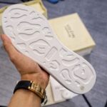 đế Giày Alexander McQueen gót Da bóng Đen Siêu Cấp