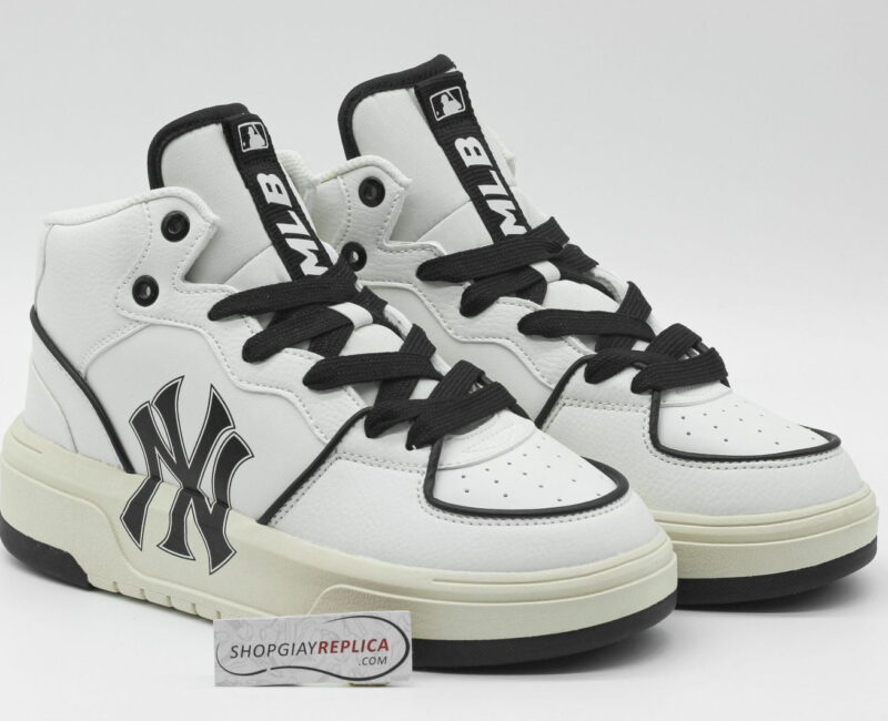 Giày MLB Chunky Liner High New York Yankees White Black