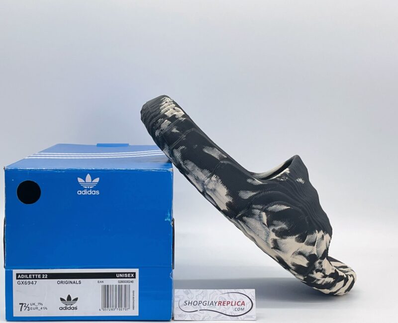 Dép Adidas Adilette 22 Slides ‘Black Grey’