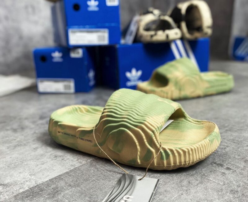 Dép Adidas Adilette 22 Slides ‘Magic Lime Desert Sand’ rep 1:1