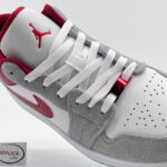 Giày Air Jordan 1 Low SE ‘Light Smoke Grey Gym Red’ rep 1:1