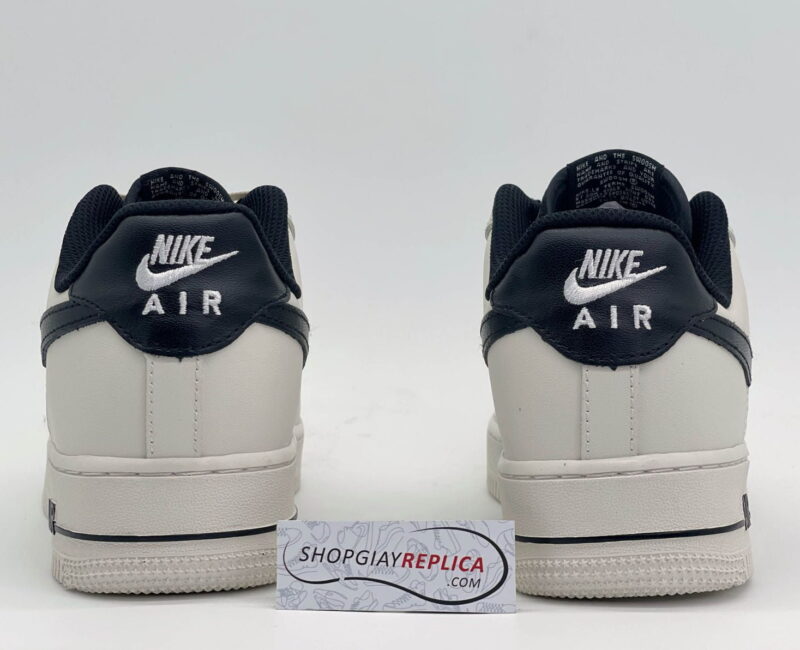 gót giày Air Force 1 Low Cream Black Swoosh rep 1:1
