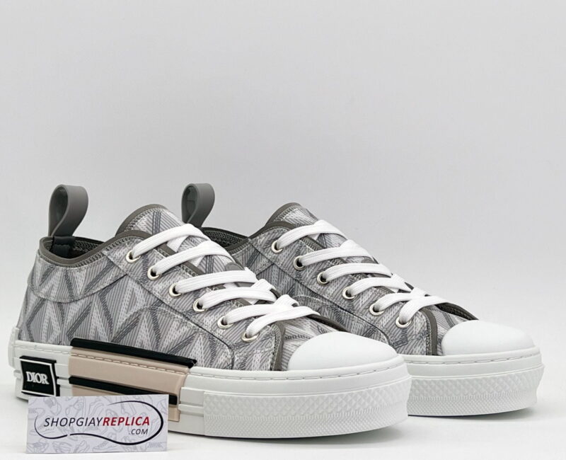Giày Dior B23 Low Gray CD Diamond Like Auth