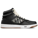 Giày Dior B27 High Black họa tiết vải Dior Oblique Jacquard Like Auth