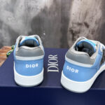 Giày Dior B27 Low Light Blue and White Gray họa tiết vải Dior Oblique Jacquard Like Auth
