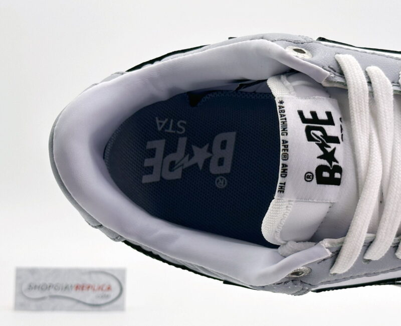 Giày A Bathing Ape Bape Sta Low Grey Black Rep 1:1