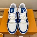 Giày Louis Vuitton Lv Trainer #54 Signature Blue White Like Auth