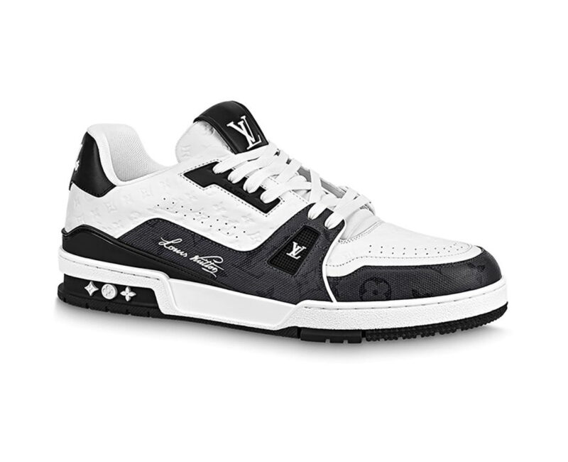 Giày Louis Vuitton Lv Trainer #54 Signature Black Đen Like Auth