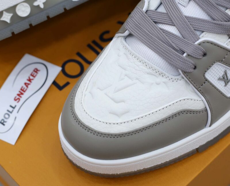 Giày Louis Vuitton Lv Trainer Monogram Grey Đế Nâu Like Auth