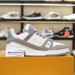 Giày Louis Vuitton Lv Trainer Monogram Grey Đế Nâu Like Auth