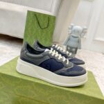 Giày Gucci GG Sneaker Grey Leather họa tiết GG Canvas Like Auth
