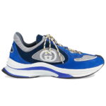 Giày Gucci Run Sneaker Blue Suede Like Auth