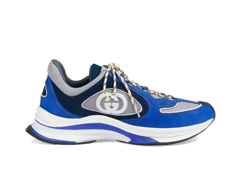 Giày Gucci Run Sneaker Blue Suede Like Auth