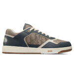 Giày Dior B27 Low Brown and Deep Gray họa tiết da Dior Oblique Galaxy Like Auth