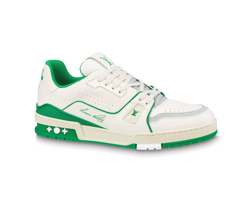 Giày Louis Vuitton Lv Trainer #54 Signature Green White Like Auth