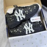 Giày MLB BigBall Chunky Saffiano Diamond Monogram New York Yankees Black Like Auth