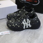 Giày MLB BigBall Chunky Saffiano Diamond Monogram New York Yankees Black Like Auth