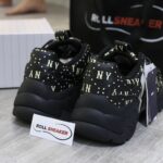 Giày MLB BigBall Chunky Saffiano Diamond Monogram New York Yankees Black Like Auth