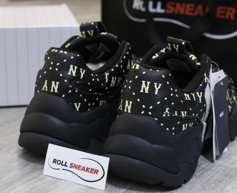 Giày MLB BigBall Chunky Saffiano Diamond Monogram New York Yankees Black Like Auth