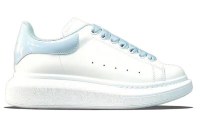 Giày Alexander Mcqueen Gót Blue Baby Bóng Chuẩn 95% Auth