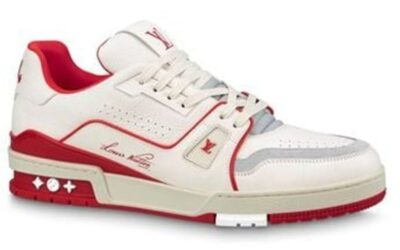 Giày Louis Vuitton Lv Trainer #54 Signature Marine Red Chuẩn 99% Auth