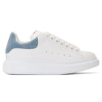 Giày Alexander Mcqueen Trắng Gót Da Blue Baby